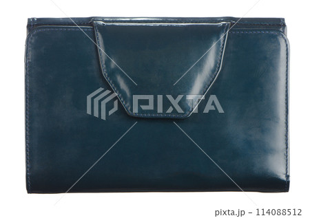 Blue leather purseの写真素材 [114088512] - PIXTA