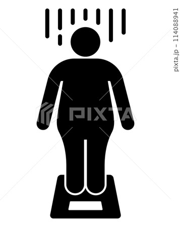 体重計に乗る人物のアイコン 114088941