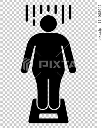 体重計に乗る人物のアイコン 114088941