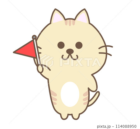 旗をもつねこ 114088950