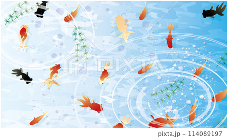 涼しい夏の和風イメージ背景 114089197