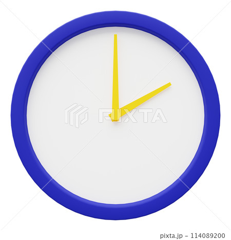 3D画像_シンプルな壁掛け時計_2時 3D画像_シンプルな壁掛け時計_2時 114089200
