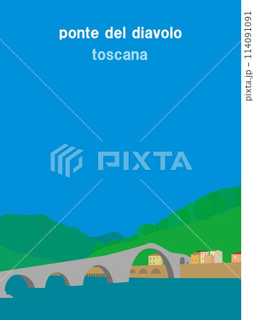 悪魔の橋 ponte del diavolo マッダレーナ橋 トスカーナ イタリア 悪魔の橋 ponte del diavolo マッダレーナ橋 トスカーナ イタリア 114091091
