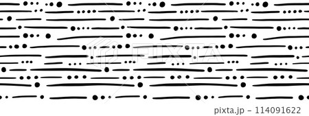 Small dash pattern. Seamless minimal dash pattern, small elements. 114091622