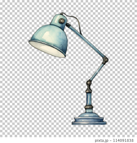 Vintage Desk Lamp Watercolor Illustration Vintage Desk Lamp Watercolor Illustration 114091838