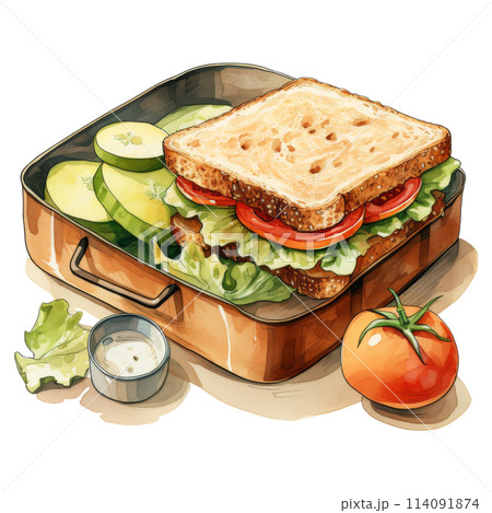 Colorful Stack of Lunch Boxes for Healthy Eating 114091874