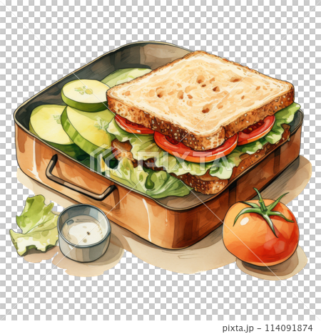 Colorful Stack of Lunch Boxes for Healthy Eating 114091874