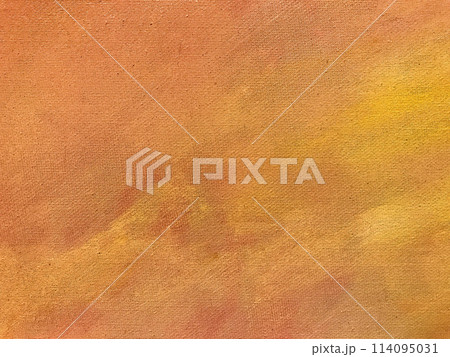 Abstract art background orange and ginger colors. Watercolor painting on canvas with rusty gradient. 114095031