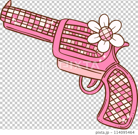 Pink Disco Cowgirl gun Retro Girly Cowboy Doodle Drawing Pink Disco Cowgirl gun Retro Girly Cowboy Doodle Drawing 114095464
