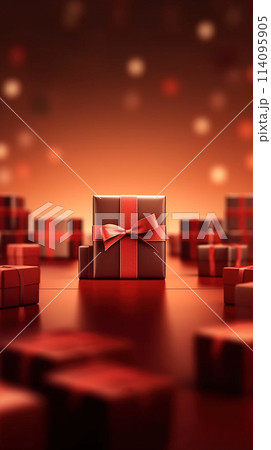 Present boxes holiday background with copy space 114095905
