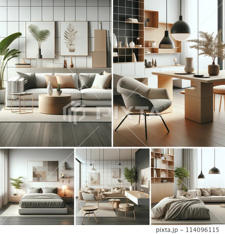 ダンなミニマリストホームインテリアのデジタル素材 114096115