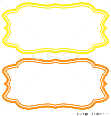 クラシックフレーム黄色とオレンジ 114096387