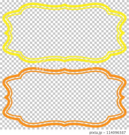 クラシックフレーム黄色とオレンジ 114096387