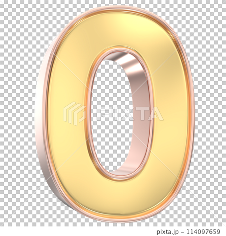 Number Gold 3D Rendering Number Gold 3D Rendering 114097659