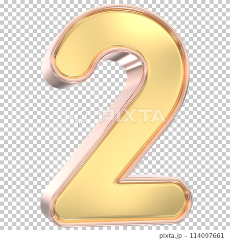 Number Gold 3D Rendering Number Gold 3D Rendering 114097661