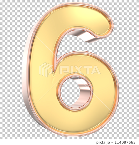 Number Gold 3D Rendering Number Gold 3D Rendering 114097665