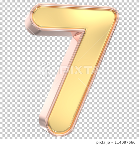 Number Gold 3D Rendering Number Gold 3D Rendering 114097666