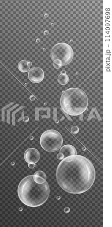 Set of realistic water bubbles 114097698