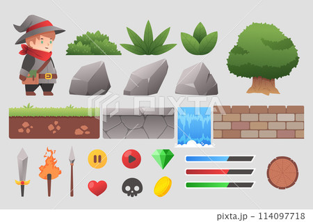 Videogame elements in flat design Videogame elements in flat design 114097718