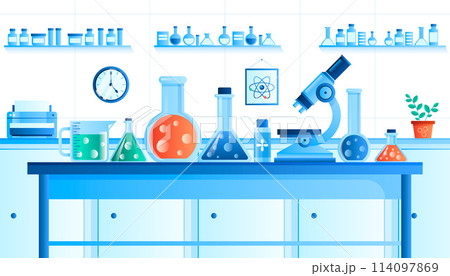 Science lab composition in gradient designのイラスト素材 [114097869] - PIXTA