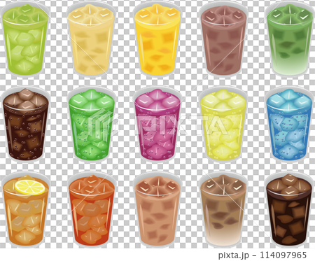 玻璃杯中的飲料 114097965