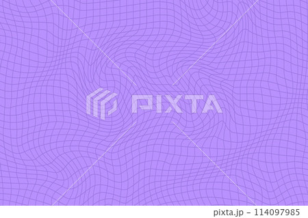 Purple retro psychedelic checkerboard pattern. Groovy funky textures. Stock vector illustration in flat style. 114097985