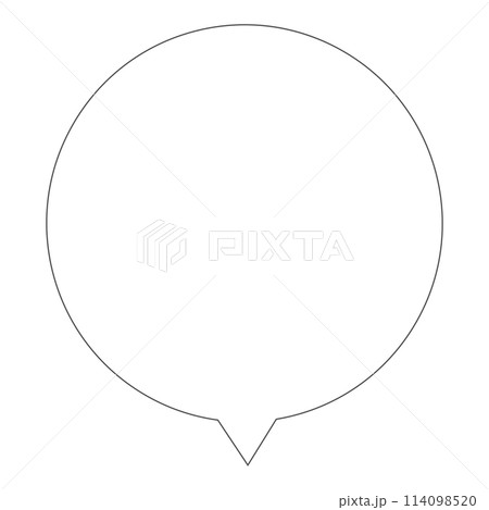 吹き出し 丸 円 線黒 シンプル 吹き出し 丸 円 線黒 シンプル 114098520