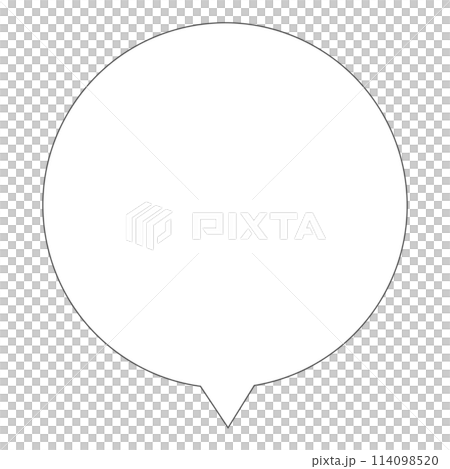 吹き出し 丸 円 線黒 シンプル 吹き出し 丸 円 線黒 シンプル 114098520