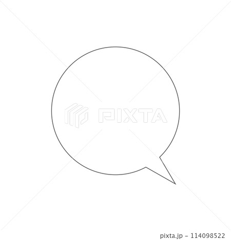 吹き出し 丸 円 黒線 シンプル png ベクター 吹き出し 丸 円 黒線 シンプル png ベクター 114098522