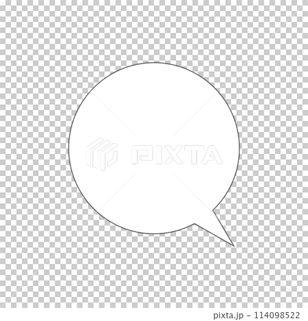 吹き出し 丸 円 黒線 シンプル png ベクター 吹き出し 丸 円 黒線 シンプル png ベクター 114098522