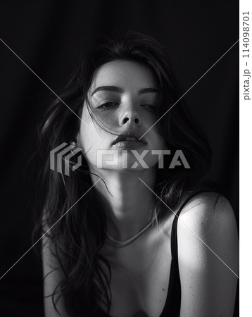 Young sexy woman, studio photography, high key style. Young sexy woman, studio photography, high key style. 114098701