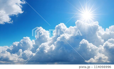 Ethereal Horizons: Tranquil Skies Above 114098996