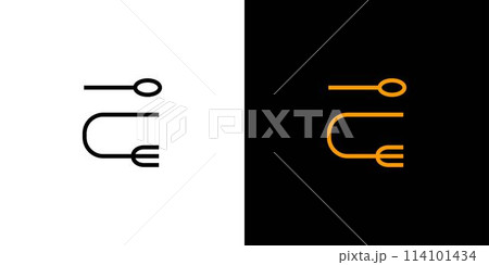 Unique and modern dining logo design 114101434