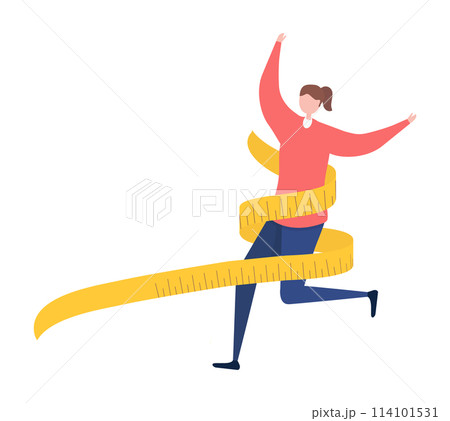 Diet and Healthcare concept, isolated on transparent background, flat design vector illustration 114101531