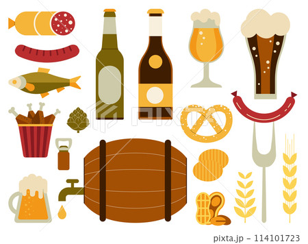 Craft Beer and Snacks Design Elements Collection Craft Beer and Snacks Design Elements Collection 114101723