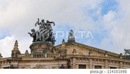 cenic summer view of Semper Opera Housen in Dresden, Saxony, Germany cenic summer view of Semper Opera Housen in Dresden, Saxony, Germany 114101898