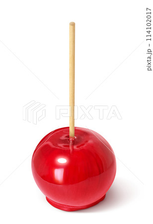 りんご飴のイラスト リアル 白バック りんご飴のイラスト リアル 白バック 114102017