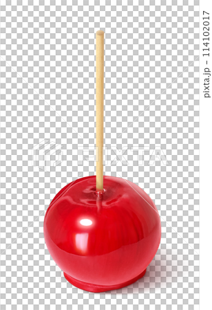 りんご飴のイラスト リアル 白バック りんご飴のイラスト リアル 白バック 114102017
