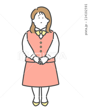 案内係をする女性　ビジネスイラスト 114102591