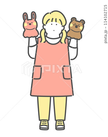 保育士の女性 114102715