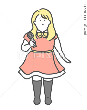 女性アイドルのイラスト 114102717