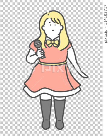 女性アイドルのイラスト 114102717