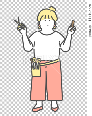 Female hairdresser illustration Female hairdresser illustration 114102726