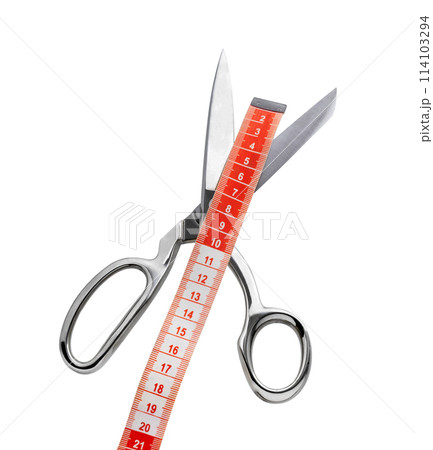 Scissors and centimeter concept. 114103294