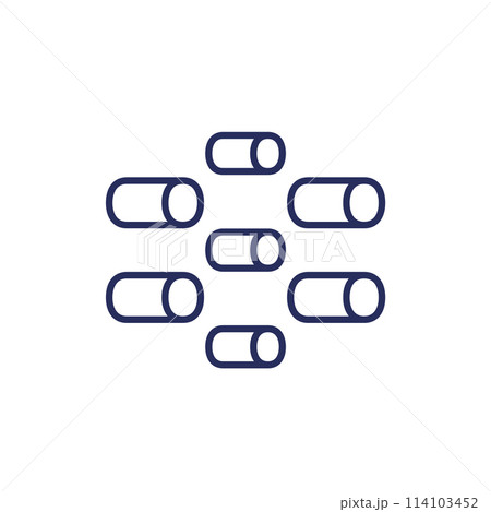 wood pellets line icon on white wood pellets line icon on white 114103452