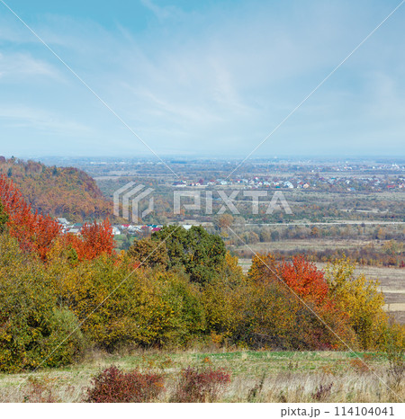 Autumn Carpathian village (Ukraine). 114104041