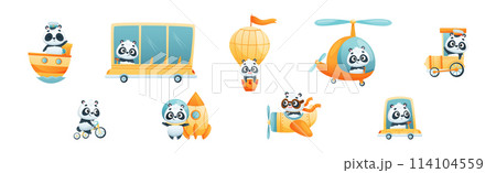 Cute Baby Panda Character Engaged in Different Activity Vector Set Cute Baby Panda Character Engaged in Different Activity Vector Set 114104559