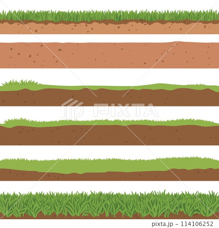 Seamless Ground and Grass Cross Sections for Landscaping 114106252