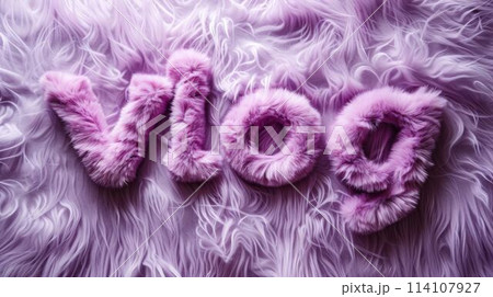 Violet Fur Vlog concept creative art poster. 114107927