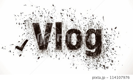 The word Vlog created in Stippling. 114107976